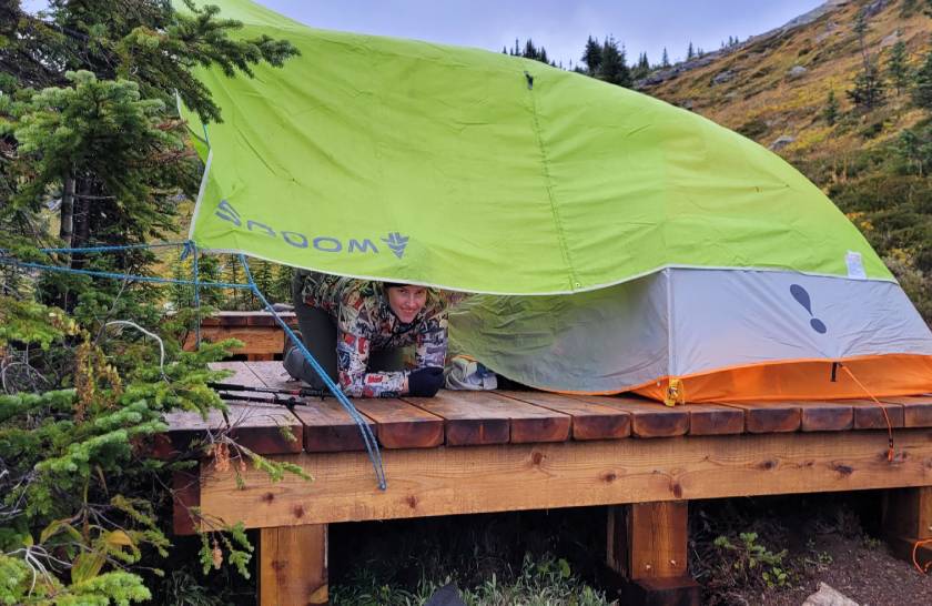 tented camping in the alpine